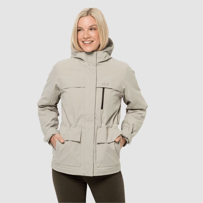 Chamarra Invierno Jack Wolfskin White Frost Mujer Grises Mexico-9185673